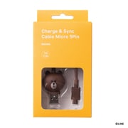充電&データ MicroUSBケーブル ブラウン KCL-AMC001