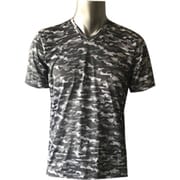 肌着 100-311 メンズ 迷彩柄 半袖Tシャツ Vネック M グレー