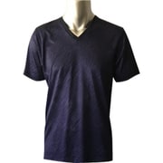 肌着 100-316 メンズ ゼブラ柄 半袖Tシャツ Vネック M パープル
