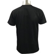 肌着 100-306 メンズ 無地切り替え半袖Tシャツ Vネック M クロ