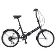 折りたたみ自転車アトリウム 20型 6段変速 ブラック FDR-B206AT