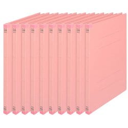 背補強フラットファイル 10冊パック ピンク NO.021S
