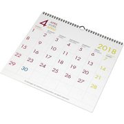 CLS43-A-01 [2018年4月始まり LPサイズ 壁掛カレンダー ホワイト]
