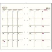 2018年4月始まり 2018年度版 バイブル6穴リフィル アイボリー(2tone) BRF43-M-03