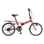 20型 折りたたみ自転車 6段変速 18 FD206-YOUTH マットレッド 3293