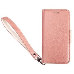 CR I47CSPLNU CW [Corallo 合皮手帳型ケース for iPhone 8/7/6s/6 シャンパンローズ＋ホワイト]