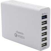 ACアダプタ 6 USB AC CHARGER ホワイト