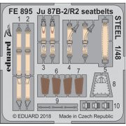 EDUFE895 [Ju87B-2/R-2 シートベルト (ステンレス製) (エアフィックス用) 1/48 ZOOMエッチングパーツシリーズ]