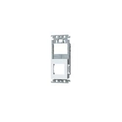 コスモシリーズワイド21 絶縁取付枠 スイッチ＋コンセント用 化粧カバー付 ホワイト) WTF37111W
