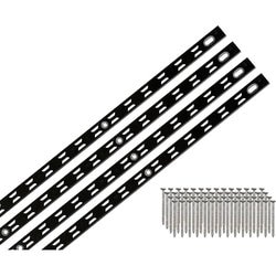 98183 [リーフ棚柱 1820mm ブラック 4本(ビス付)]