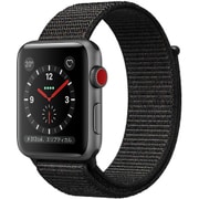 Apple Watch Series 3 （GPS + Cellularモデル） 42mm スペースグレイアルミニウムケース と  スポーツループ ブラック MRQH2J/A