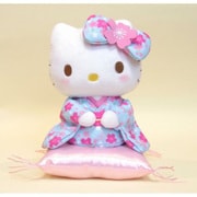 ハローキティ 桜着物 水色 座り S ぬいぐるみ [ぬいぐるみ]