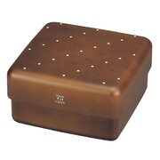 行楽弁当箱 ウッドブラウン ドット [ピクニックランチボックス]