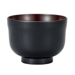 汁椀 ひさご型 黒内古代朱 360mL