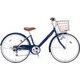キッズサイクル Vサインジュニア ダイナモライトタイプ  22×1-3/8・外装6段変速 パールネイビー CRVJ2268 AB35
