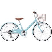 キッズサイクル Vサインジュニア オートライトタイプ 22×1-3/8・外装6段変速 ヘイジーブルー CRVJ226A8 AB36