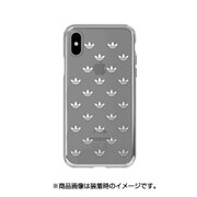 30222 [iPhone X ケース adidas OR-clear case Trefoils Silver logo]
