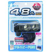ST1819 [2ポートUSB付2連ダイレクトソケット 4.8A]