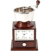 置時計 ミニチュアクロックコレクション コーヒーミル ブラウン/シルバー C3198-BRSL