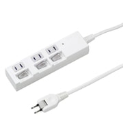 個別スイッチ付節電タップ 3個口 1m 白 YZBKS331W