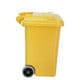 プラスチック トラッシュカン イエロー 45L 100-146YL
