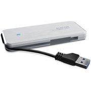 外付け小型ポータブルSSD/ケーブル収納/高速/USB3.1(Gen1)対応/120GB/ホワイト ESD-EC0120GWH