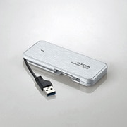 外付け小型ポータブルSSD/ケーブル収納/高速/USB3.1(Gen1)対応/240GB/ホワイト ESD-EC0240GWH