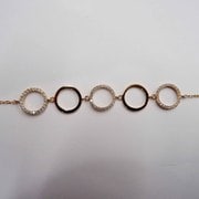 ブレスレット シルバーCZブレス1 ピンク19cm