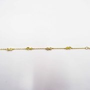 ブレスレット シルバーCZブレス4 イエロー 18cm