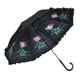 ピエール=ジョゼフ ローズネイビー晴雨兼用フリルジャンプ傘 CSE-1297