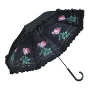 CSE-1297 [ピエール=ジョゼフ ローズネイビー晴雨兼用フリルジャンプ傘]