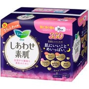 ロリエ しあわせ素肌 350 ふんわりタイプ 特に多い夜用 羽つき 35cm 8個 [生理用ナプキン]