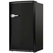 レトロ冷蔵庫 (85L・右開き) 1ドア ブラック WRD-1085K