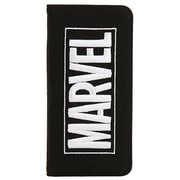 iPhone 8/7/6s/6 ダイアリーケース 耐衝撃 マーベル ロゴ/ブラック