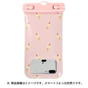 DIVAID patterns フローティング防水ケース 5.8インチまで対応 アイスクリーム/ピンク [汎用防水ケース]
