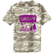 ゆるキャン 迷彩Tシャツ ベージュカモフラージュ L [キャラクター衣料品]