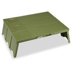 I-569-3 グリーン 同色3台 [アウトドアテーブル PICNO(ピクノ) グリーン 同色3台]