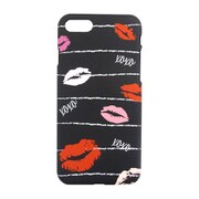 DX170210-005YY BK [ハードケース クチビルリップケース iPhone 8/7 XOXO ブラック]
