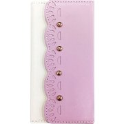 GBIP-100 PK [スカラップ 手帳型ケース iPhone X ピンク]