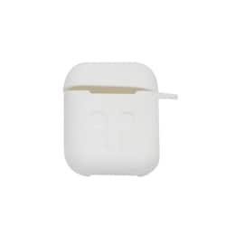 AirPodsケース用シリコンカバー カラビナ付き ホワイト AP-SL-WH