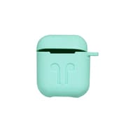 AirPodsケース用シリコンカバー カラビナ付き グリーン AP-SL-GR