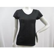 レディース V首半袖Tシャツ Mサイズ 黒 825-176