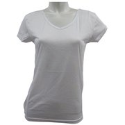 レディース V首半袖Tシャツ Lサイズ オフ 825-176