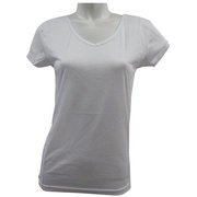 レディース V首半袖Tシャツ LLサイズ オフ 825-176