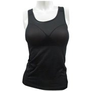 レディース カップ付バッククロスタンクトップ LLサイズ 黒 825-182