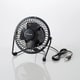 USB扇風機 コンパクトサイズ 角度調整 ブラック FAN-U182BK