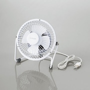 USB扇風機 コンパクトサイズ 角度調整 ホワイト FAN-U182WH
