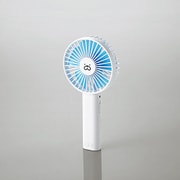 USB扇風機 手持ちタイプ 乾電池・USB電源両対応 風量調整 ブルー FAN-U183BU