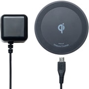 Qi対応 5W出力タイプ ワイヤレス充電アダプタ AC充電器セット ブラック IWUA-01/BK