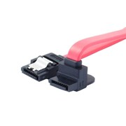 シリアルATA3.0ケーブル ラッチ付き 上L型タイプ 100cm レッド OWL-SATASLT10-RD